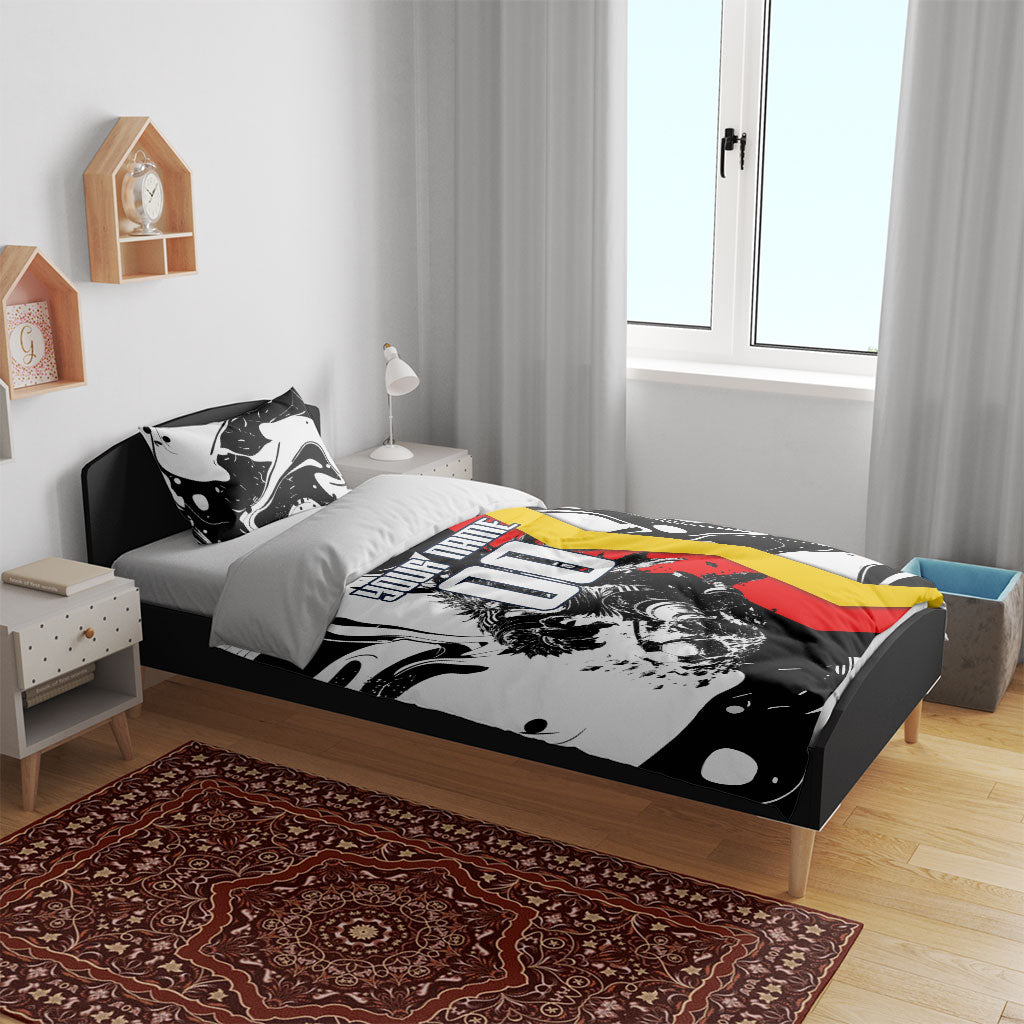 Personalized Germany Football 2026 Eagle Mascot Bedding Set German Flag Heritage - Soccer Ball Burst