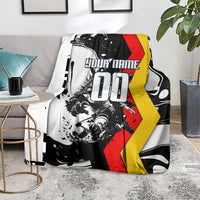 Personalized Germany Football 2026 Eagle Mascot Blanket German Flag Heritage - Soccer Ball Burst