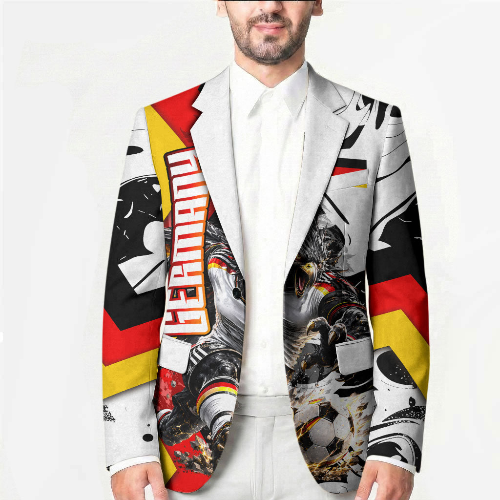 Personalized Germany Football 2026 Eagle Mascot Blazer German Flag Heritage - Soccer Ball Burst