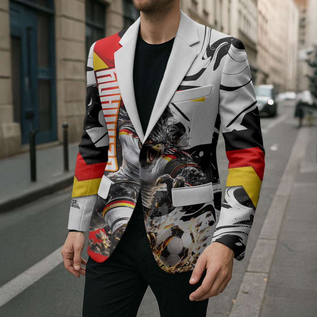 Personalized Germany Football 2026 Eagle Mascot Blazer German Flag Heritage - Soccer Ball Burst