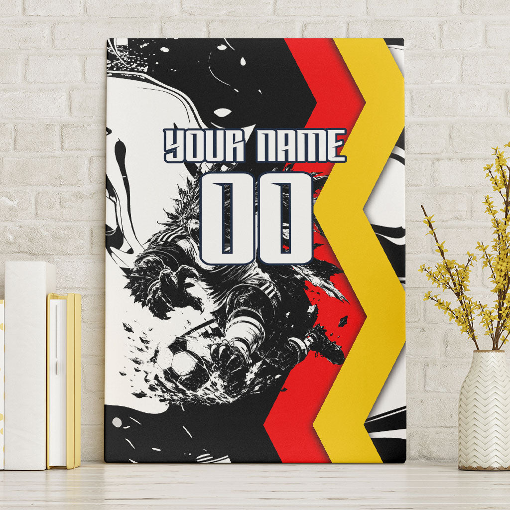 Personalized Germany Football 2026 Eagle Mascot Canvas Wall Art German Flag Heritage - Soccer Ball Burst
