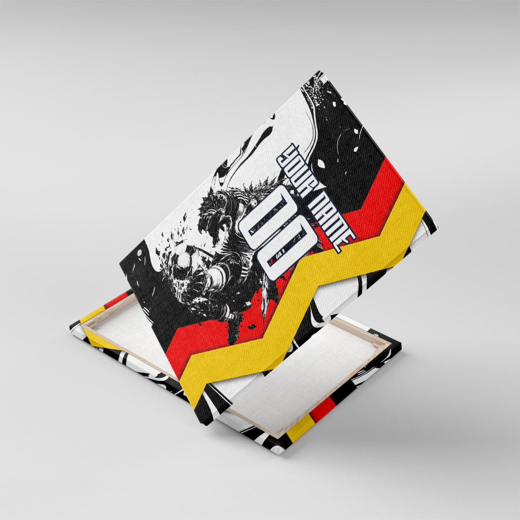 Personalized Germany Football 2026 Eagle Mascot Canvas Wall Art German Flag Heritage - Soccer Ball Burst