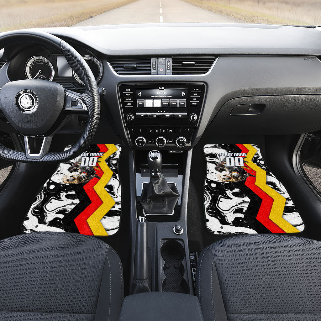 Personalized Germany Football 2026 Eagle Mascot Car Mats German Flag Heritage - Soccer Ball Burst