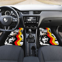 Personalized Germany Football 2026 Eagle Mascot Car Mats German Flag Heritage - Soccer Ball Burst