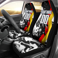 Personalized Germany Football 2026 Eagle Mascot Car Seat Cover German Flag Heritage - Soccer Ball Burst