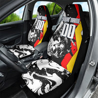 Personalized Germany Football 2026 Eagle Mascot Car Seat Cover German Flag Heritage - Soccer Ball Burst