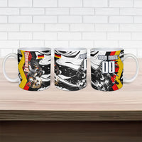 Personalized Germany Football 2026 Eagle Mascot Ceramic Mug German Flag Heritage - Soccer Ball Burst
