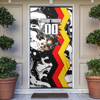Personalized Germany Football 2026 Eagle Mascot Door Cover German Flag Heritage - Soccer Ball Burst
