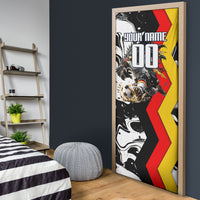 Personalized Germany Football 2026 Eagle Mascot Door Cover German Flag Heritage - Soccer Ball Burst