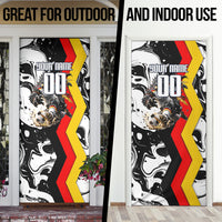 Personalized Germany Football 2026 Eagle Mascot Door Cover German Flag Heritage - Soccer Ball Burst
