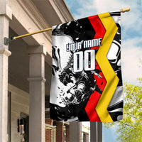 Personalized Germany Football 2026 Eagle Mascot Garden Flag German Flag Heritage - Soccer Ball Burst