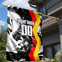 Personalized Germany Football 2026 Eagle Mascot Garden Flag German Flag Heritage - Soccer Ball Burst