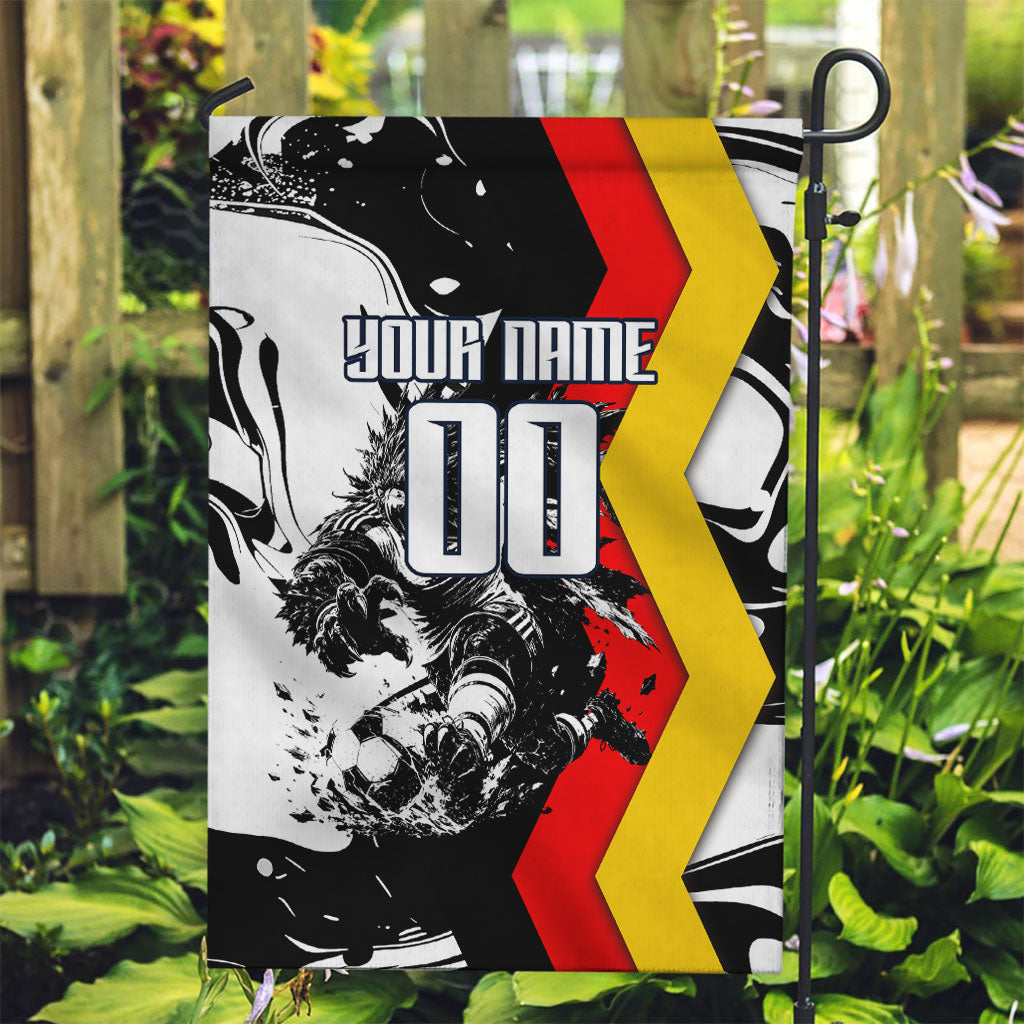 Personalized Germany Football 2026 Eagle Mascot Garden Flag German Flag Heritage - Soccer Ball Burst
