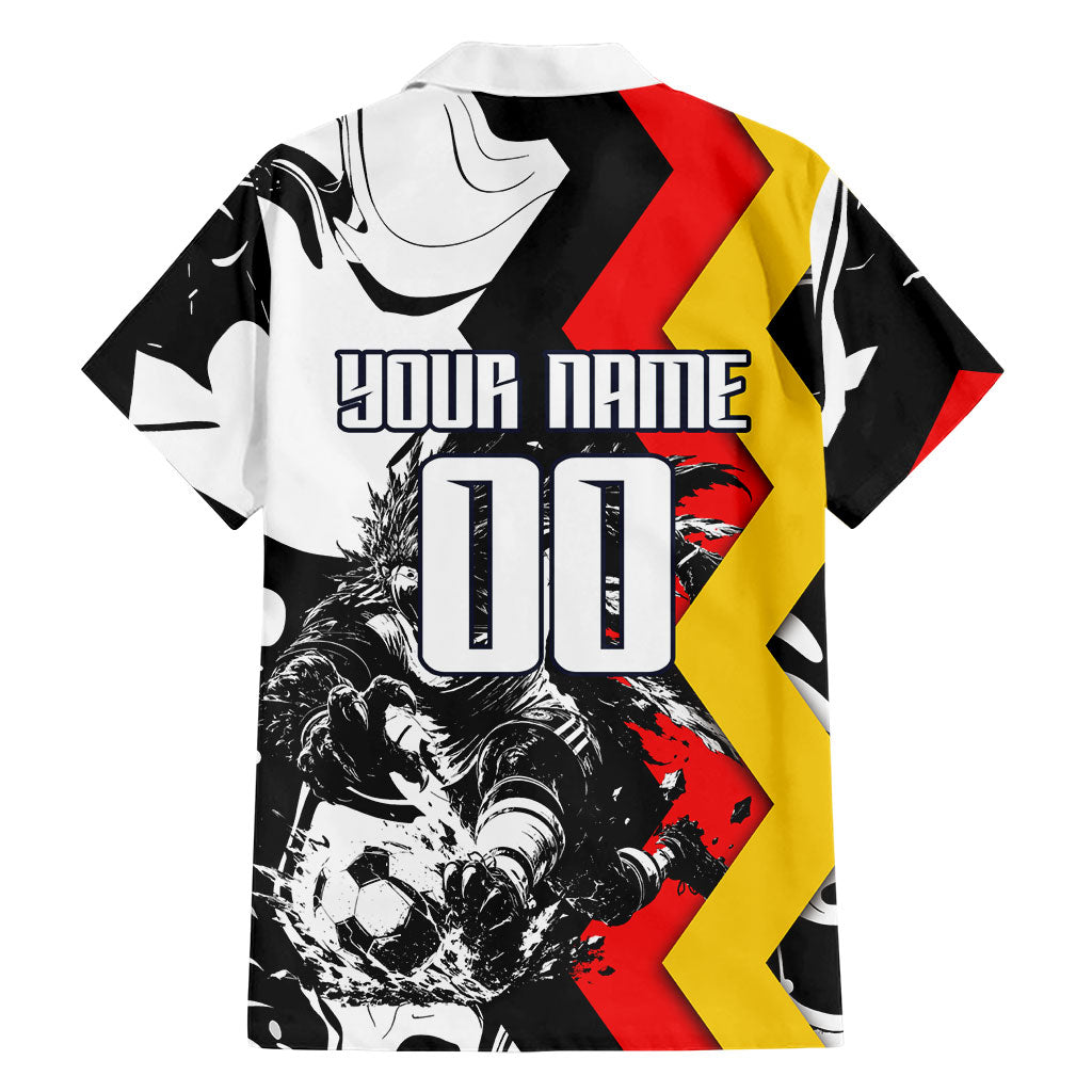 Personalized Germany Football 2026 Eagle Mascot Hawaiian Shirt German Flag Heritage - Soccer Ball Burst