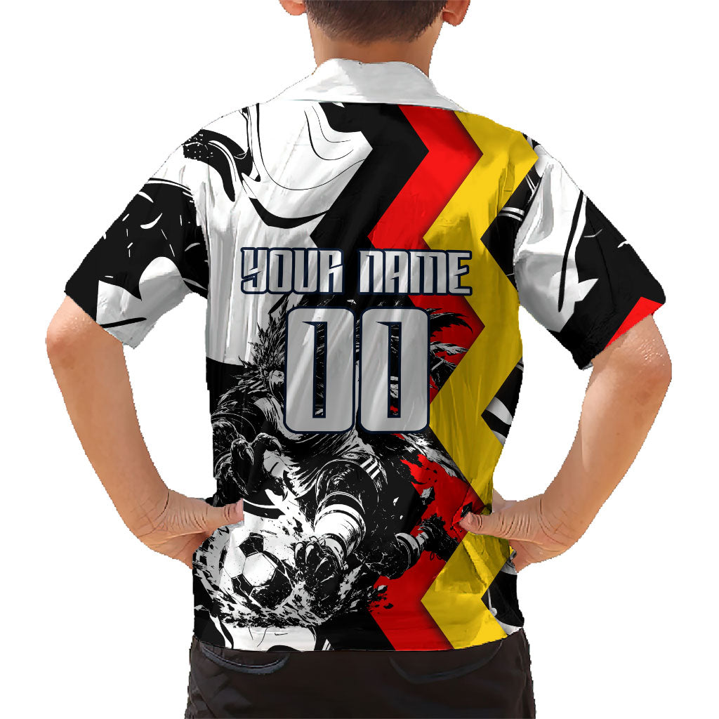 Personalized Germany Football 2026 Eagle Mascot Hawaiian Shirt German Flag Heritage - Soccer Ball Burst
