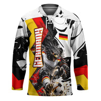Personalized Germany Football 2026 Eagle Mascot Hockey Jersey German Flag Heritage - Soccer Ball Burst