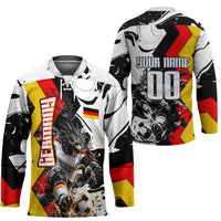 Personalized Germany Football 2026 Eagle Mascot Hockey Jersey German Flag Heritage - Soccer Ball Burst