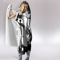 Personalized Germany Football 2026 Eagle Mascot Hooded Blanket German Flag Heritage - Soccer Ball Burst