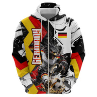 Personalized Germany Football 2026 Eagle Mascot Hoodie German Flag Heritage - Soccer Ball Burst
