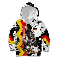 Personalized Germany Football 2026 Eagle Mascot Kid Hoodie German Flag Heritage - Soccer Ball Burst