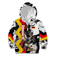 Personalized Germany Football 2026 Eagle Mascot Kid Hoodie German Flag Heritage - Soccer Ball Burst