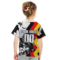 Personalized Germany Football 2026 Eagle Mascot Kid T Shirt German Flag Heritage - Soccer Ball Burst