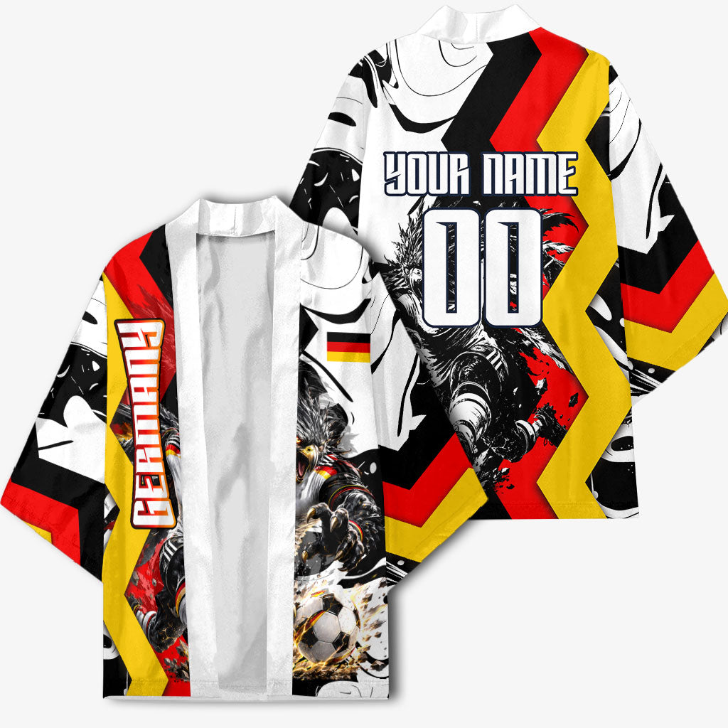 Personalized Germany Football 2026 Eagle Mascot Kimono German Flag Heritage - Soccer Ball Burst