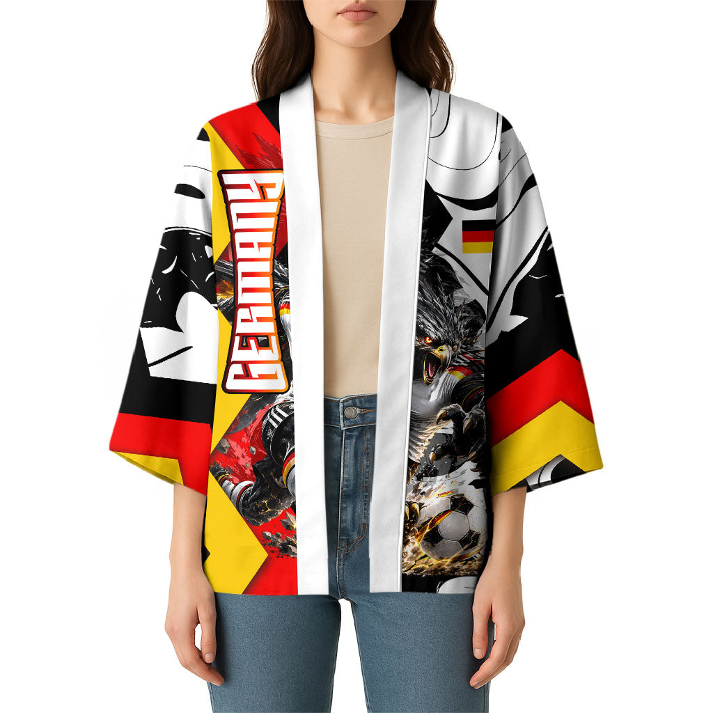 Personalized Germany Football 2026 Eagle Mascot Kimono German Flag Heritage - Soccer Ball Burst
