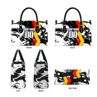 Personalized Germany Football 2026 Eagle Mascot Leather Bag German Flag Heritage - Soccer Ball Burst
