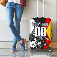 Personalized Germany Football 2026 Eagle Mascot Luggage Cover German Flag Heritage - Soccer Ball Burst