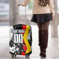 Personalized Germany Football 2026 Eagle Mascot Luggage Cover German Flag Heritage - Soccer Ball Burst
