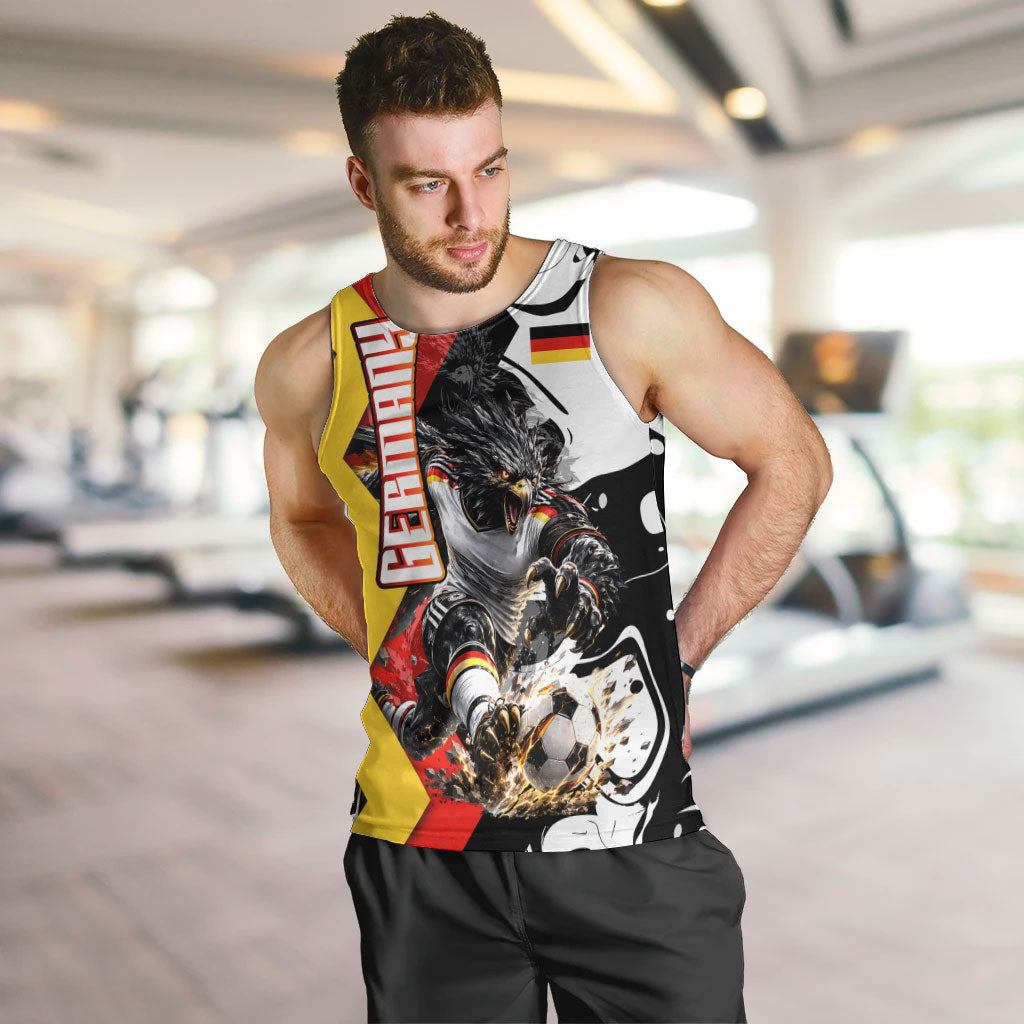 Personalized Germany Football 2026 Eagle Mascot Men Tank Top German Flag Heritage - Soccer Ball Burst