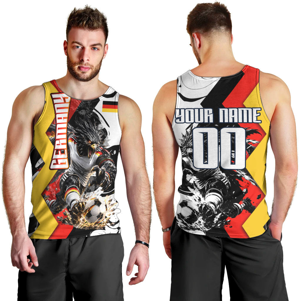 Personalized Germany Football 2026 Eagle Mascot Men Tank Top German Flag Heritage - Soccer Ball Burst