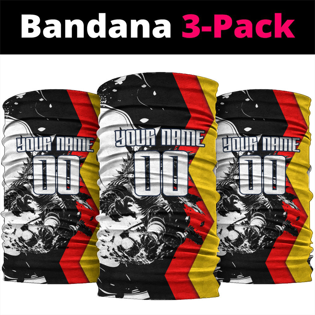 Personalized Germany Football 2026 Eagle Mascot Neck Gaiter German Flag Heritage - Soccer Ball Burst