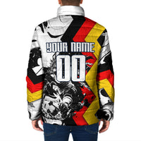 Personalized Germany Football 2026 Eagle Mascot Padded Jacket German Flag Heritage - Soccer Ball Burst
