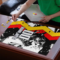 Personalized Germany Football 2026 Eagle Mascot Puzzle German Flag Heritage - Soccer Ball Burst