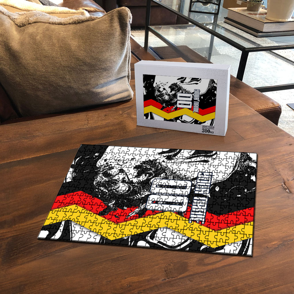 Personalized Germany Football 2026 Eagle Mascot Puzzle German Flag Heritage - Soccer Ball Burst
