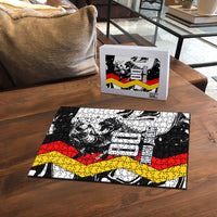 Personalized Germany Football 2026 Eagle Mascot Puzzle German Flag Heritage - Soccer Ball Burst