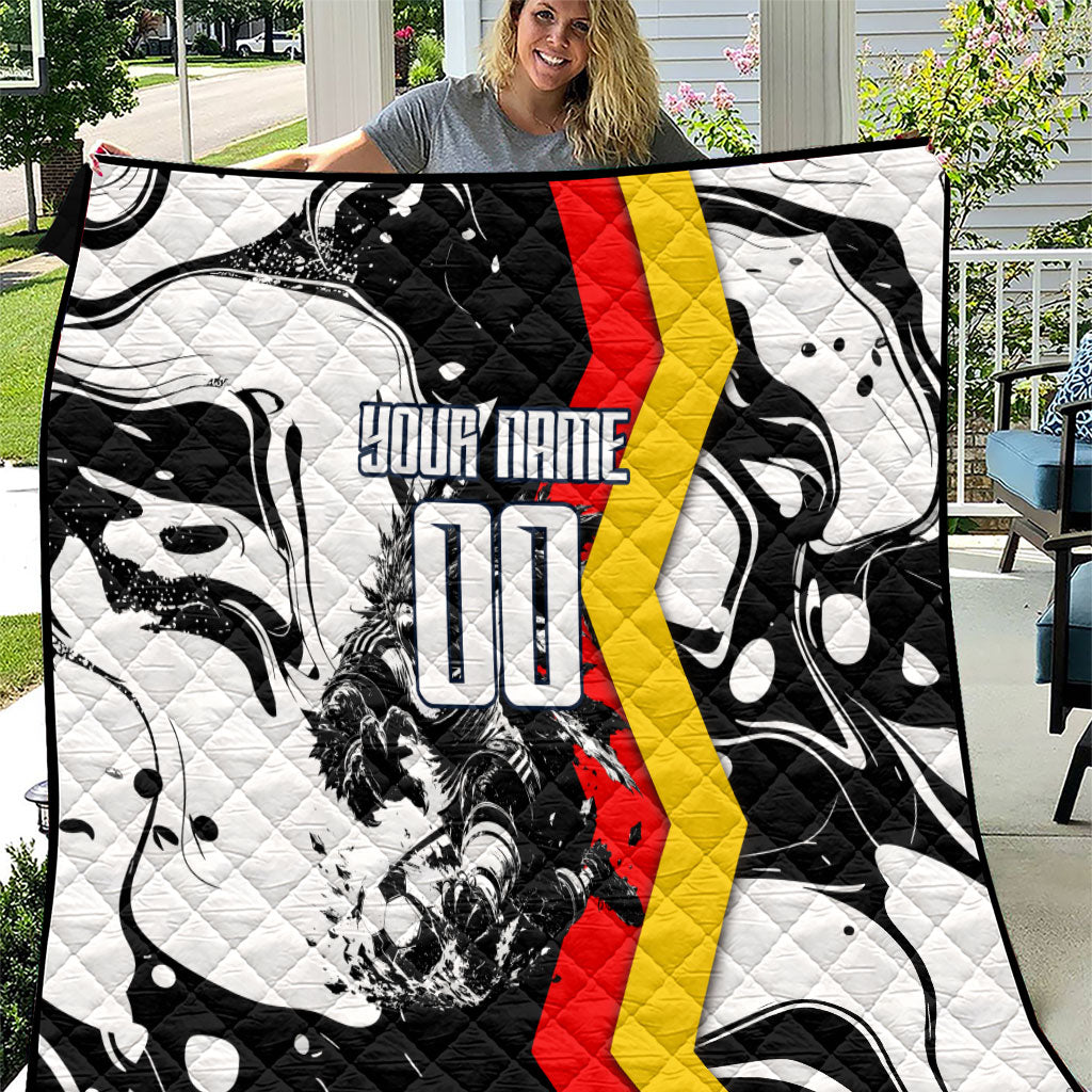 Personalized Germany Football 2026 Eagle Mascot Quilt German Flag Heritage - Soccer Ball Burst