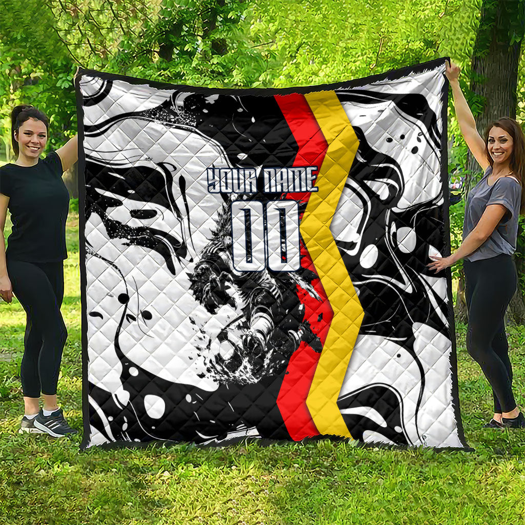 Personalized Germany Football 2026 Eagle Mascot Quilt German Flag Heritage - Soccer Ball Burst