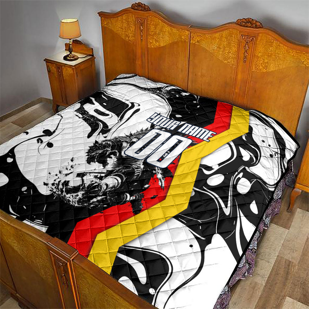 Personalized Germany Football 2026 Eagle Mascot Quilt German Flag Heritage - Soccer Ball Burst
