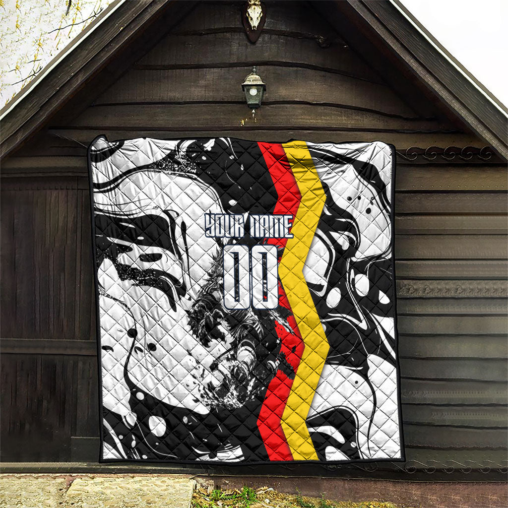 Personalized Germany Football 2026 Eagle Mascot Quilt German Flag Heritage - Soccer Ball Burst