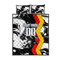 Personalized Germany Football 2026 Eagle Mascot Quilt Bed Set German Flag Heritage - Soccer Ball Burst