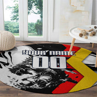 Personalized Germany Football 2026 Eagle Mascot Round Carpet German Flag Heritage - Soccer Ball Burst