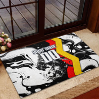 Personalized Germany Football 2026 Eagle Mascot Rubber Doormat German Flag Heritage - Soccer Ball Burst