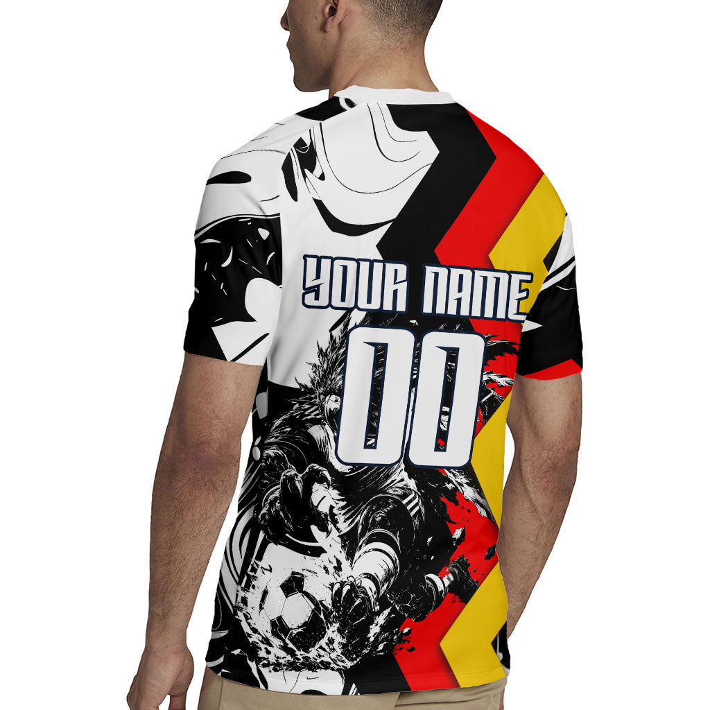 Personalized Germany Football 2026 Eagle Mascot Rugby Jersey German Flag Heritage - Soccer Ball Burst
