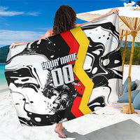 Personalized Germany Football 2026 Eagle Mascot Sarong German Flag Heritage - Soccer Ball Burst