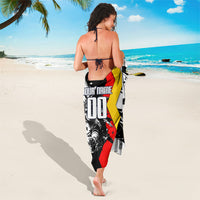 Personalized Germany Football 2026 Eagle Mascot Sarong German Flag Heritage - Soccer Ball Burst