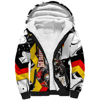 Personalized Germany Football 2026 Eagle Mascot Sherpa Hoodie German Flag Heritage - Soccer Ball Burst