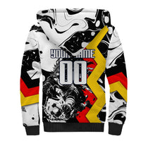 Personalized Germany Football 2026 Eagle Mascot Sherpa Hoodie German Flag Heritage - Soccer Ball Burst